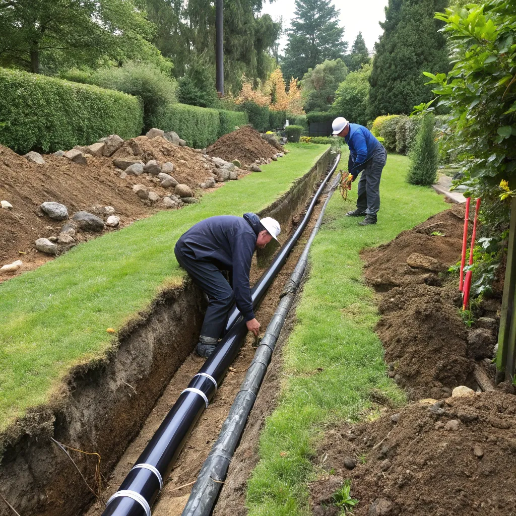 Professional garden drainage installation
